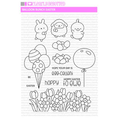Clearly Besotted Clear Stamps - Balloon Bunch Easter